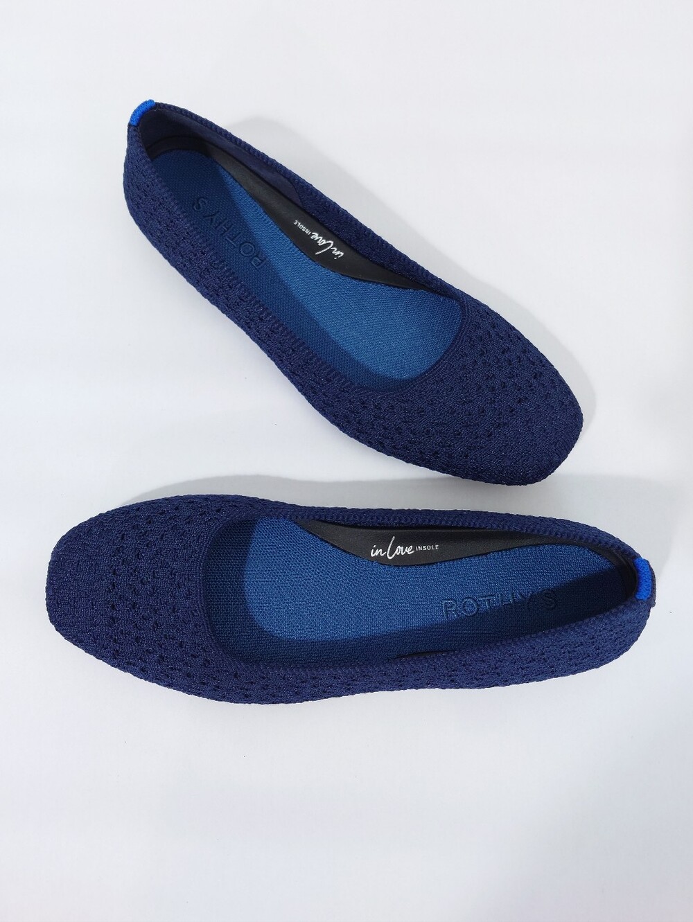 Rothy's Blue Knit Ballet Flats Size 7.5